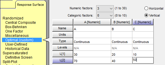 Stat-Ease » v12 » Pre-Experiment » Constraints » Constraints Tool ...